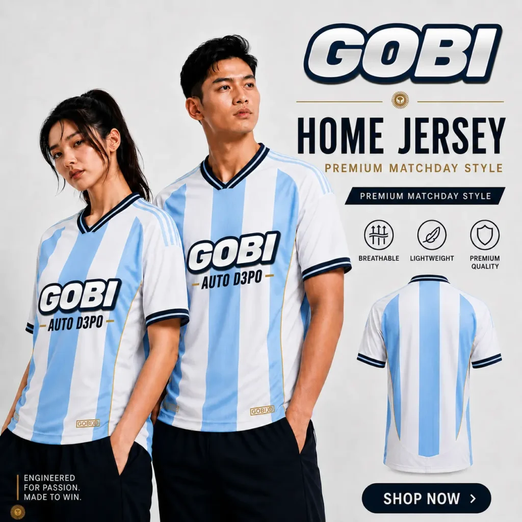 Gobi88 jersey sepak bola corak Argentina Jakarta tampilan produk depan