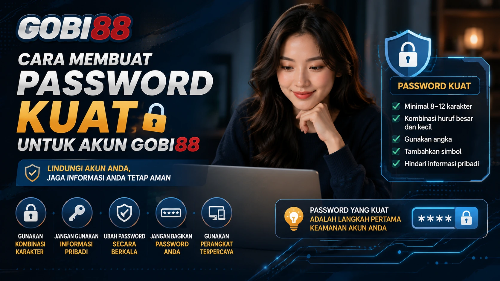 Cara membuat password kuat untuk akun GOBI88