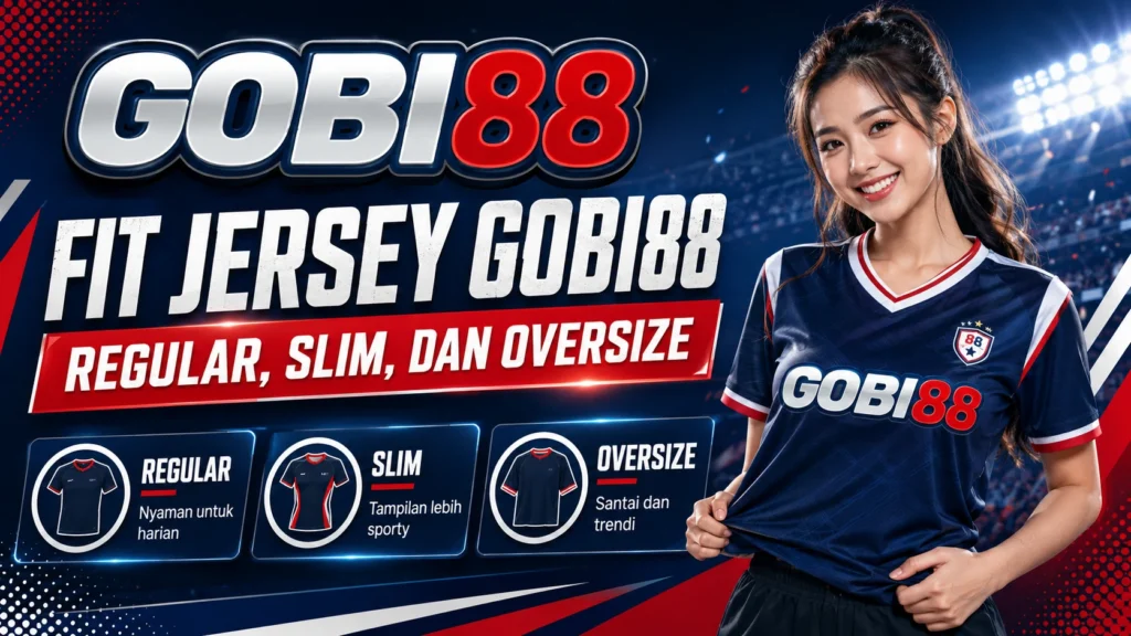Fit jersey GOBI88 nyaman regular slim atau oversize