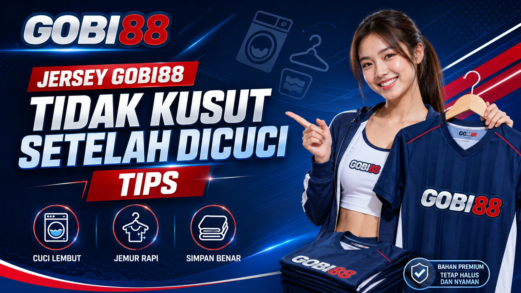 Tips menjaga jersey GOBI88 tidak kusut setelah dicuci