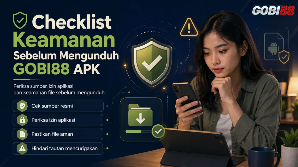 Checklist keamanan sebelum mengunduh dan memasang GOBI88 APK
