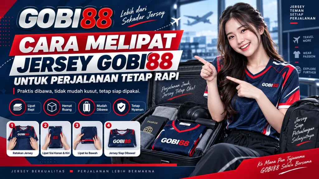 Cara melipat jersey GOBI88 untuk perjalanan agar tetap rapi di dalam tas