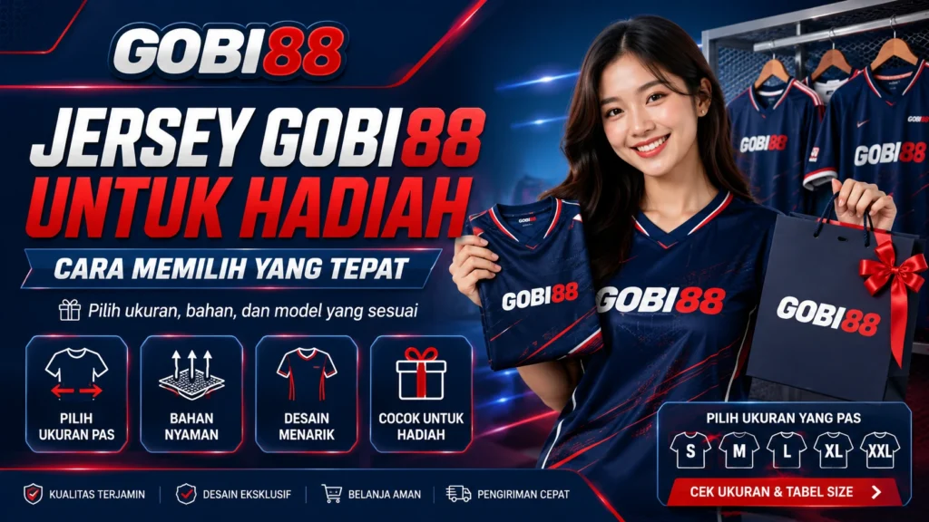 Jersey GOBI88 untuk hadiah: panduan memilih ukuran, fit, bahan, varian, dan opsi penukaran
