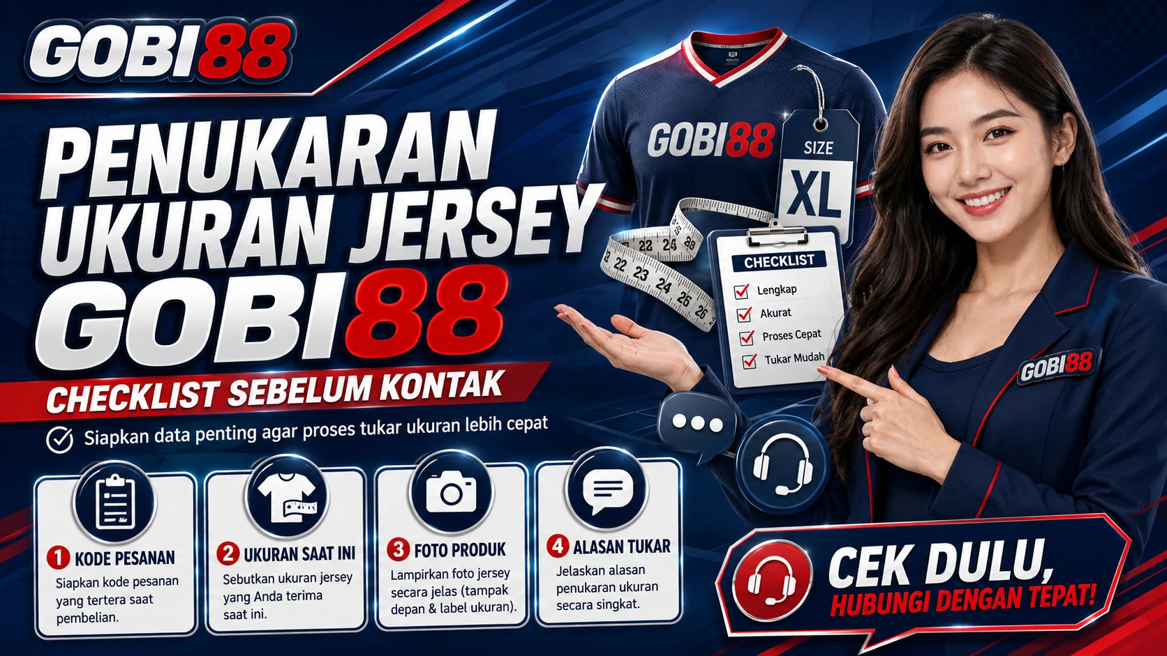 Penukaran Ukuran Jersey GOBI88: Checklist Sebelum Kontak