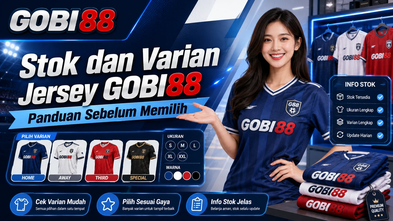 Stok dan Varian Jersey GOBI88: Cek Sebelum Memilih