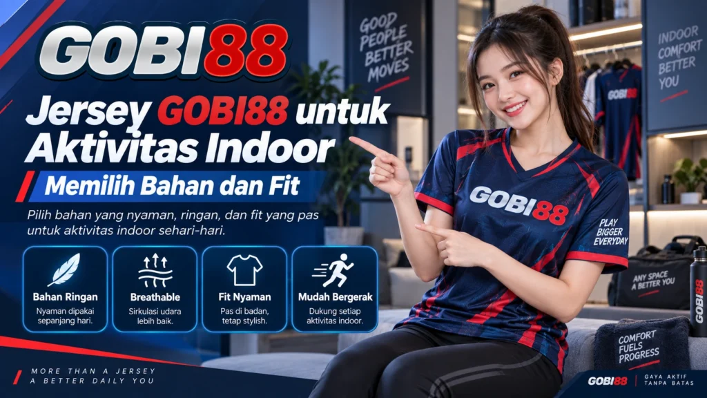 Jersey GOBI88 untuk aktivitas indoor dengan bahan dan fit yang nyaman